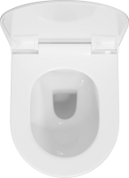 Комплект Унитаз подвесной STWORKI Ноттвиль SETK3104-2616 безободковый, с микролифтом, белый + Инсталляция TECE Base 9400413 4 в 1 с кнопкой смыва