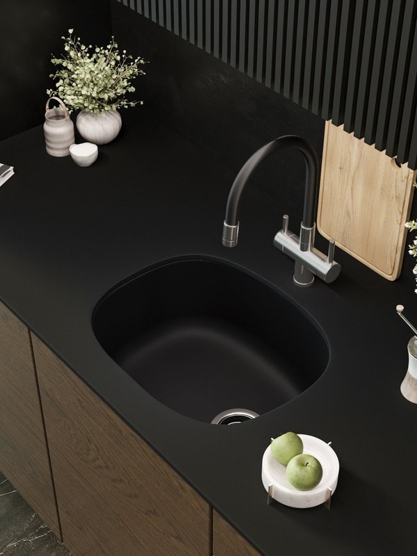 Мойка кухонная Emar Quartz EMQ-1560.P оникс