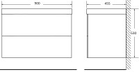 Мебель для ванной комнаты BelBagno Albano 90 подвесная, robere nature grigio