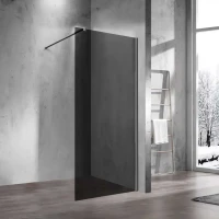 Душевая перегородка Vincea Walk-in VSW-1H120CGGM 120 см, профиль вороненая сталь, стекло тонированное