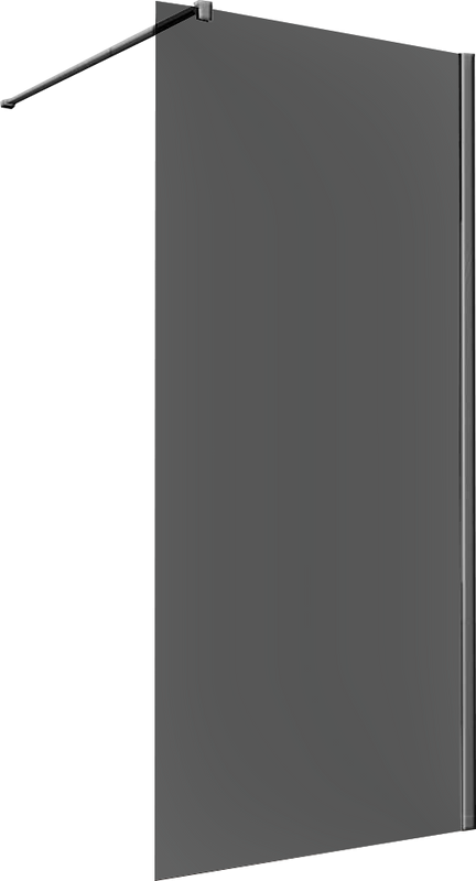 Душевая перегородка Vincea Walk-in VSW-1H120CGGM 120 см, профиль вороненая сталь, стекло тонированное