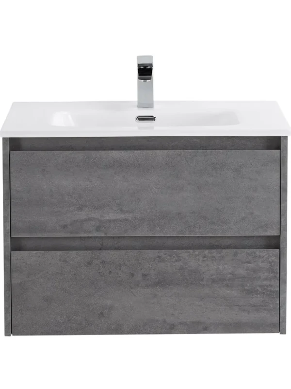 Тумба с раковиной BelBagno Kraft 70 подвесная, 2 ящика, cemento grigio