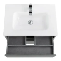 Тумба с раковиной BelBagno Kraft 70 подвесная, 2 ящика, cemento grigio