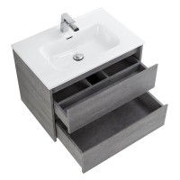 Тумба с раковиной BelBagno Kraft 70 подвесная, 2 ящика, cemento grigio
