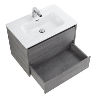 Тумба с раковиной BelBagno Kraft 70 подвесная, 2 ящика, cemento grigio