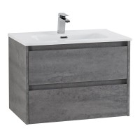 Тумба с раковиной BelBagno Kraft 70 подвесная, 2 ящика, cemento grigio