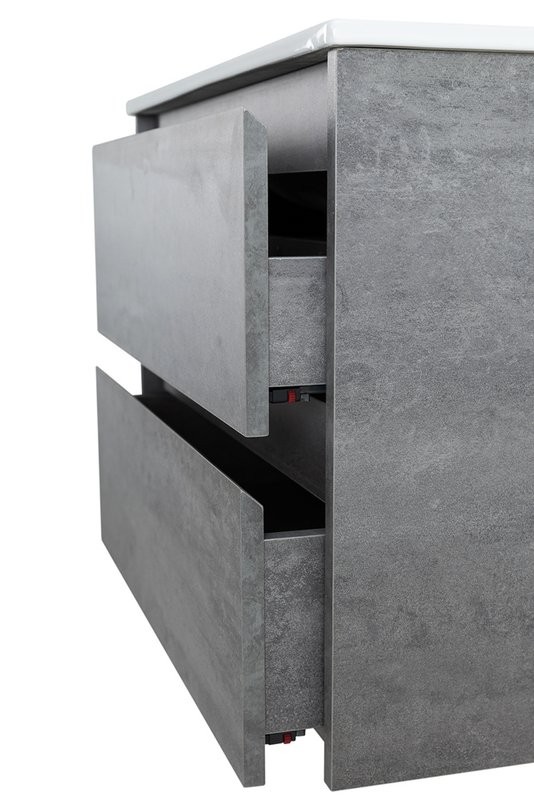 Тумба с раковиной BelBagno Kraft 70 подвесная, 2 ящика, cemento grigio