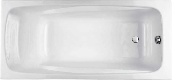 Чугунная ванна Jacob Delafon Repos 170x80, без ручек + ножки и слив-перелив