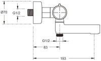 Душевая стойка Jacob Delafon Atom E26237-CP