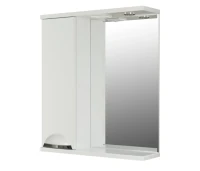 Шкаф с зеркалом в ванную MIXLINE 69,2х19х60 Белый ПВХ, 542407 Шкаф с зеркалом в ванную MIXLINE 69,2х19х60 Белый ПВХ, 542407