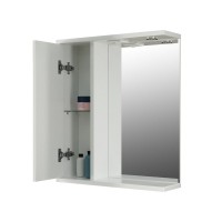 Шкаф с зеркалом в ванную MIXLINE 69,2х19х60 Белый ПВХ, 542407