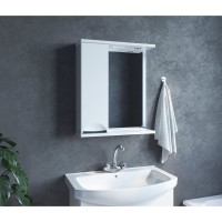 Шкаф с зеркалом в ванную MIXLINE 69,2х19х60 Белый ПВХ, 542407