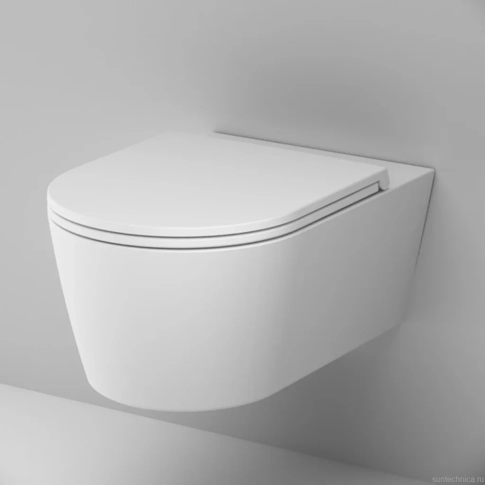 Комплект Унитаз подвесной AM.PM Func C8F1701SC безободковый, с микролифтом + Инсталляция TECE Now 9400412 4 в 1 с кнопкой смыва
