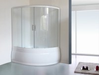 Шторка на ванну Royal Bath Alpine RB 140ALP-T 140 см, прозрачное стекло