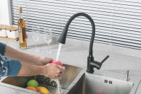 Смеситель для кухни Frap H44 F4044-6 с гибким изливом, черный