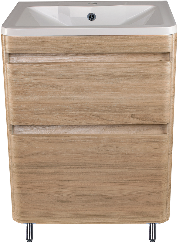 Тумба под раковину Style Line Атлантика 60 Люкс Plus, напольная, ясень перламутр