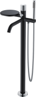 Напольный смеситель для ванны с душем Boheme Stick 129-BCR.2 black touch chrome
