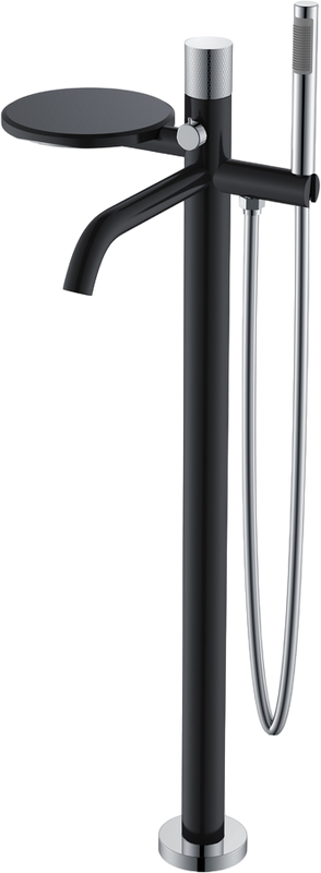Напольный смеситель для ванны с душем Boheme Stick 129-BCR.2 black touch chrome