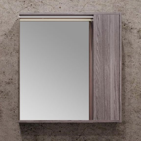 Зеркало AQUATON Стоун 80 грецкий орех, с подсветкой