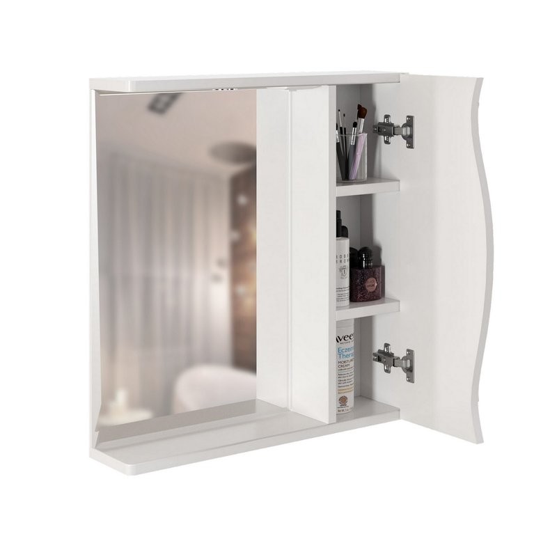 Зеркало Mixline Лима 65 правое с подсветкой, белое