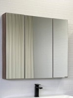 Зеркало-шкаф Comforty Соло 90 темно-коричневый дуб