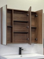 Зеркало-шкаф Comforty Соло 90 темно-коричневый дуб