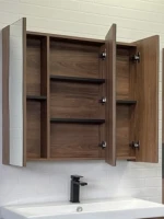 Зеркало-шкаф Comforty Соло 90 темно-коричневый дуб