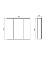 Зеркало-шкаф Comforty Соло 90 темно-коричневый дуб