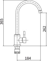 Смеситель для кухни Fashun A54009-A сатин Смеситель для кухни Fashun A54009-A сатин