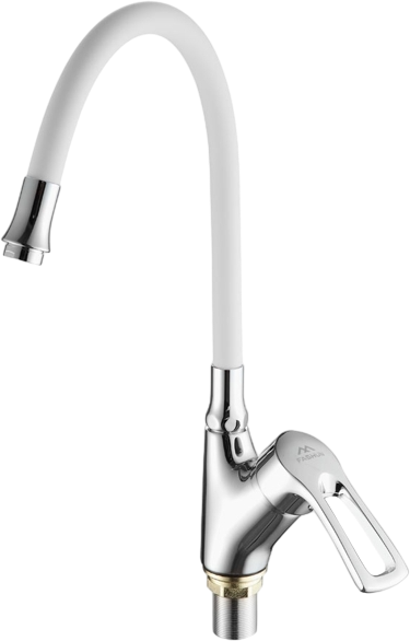 Смеситель для кухни Fashun A4466+A7256 хром, белый