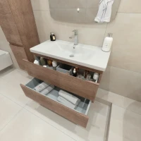 Тумба с раковиной Caprigo Forte 90 подвесная, светлый орех