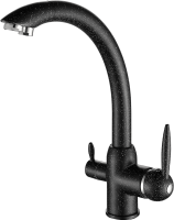 Смеситель для кухни Fashun A4399-7 с краном для питьевой воды, черный