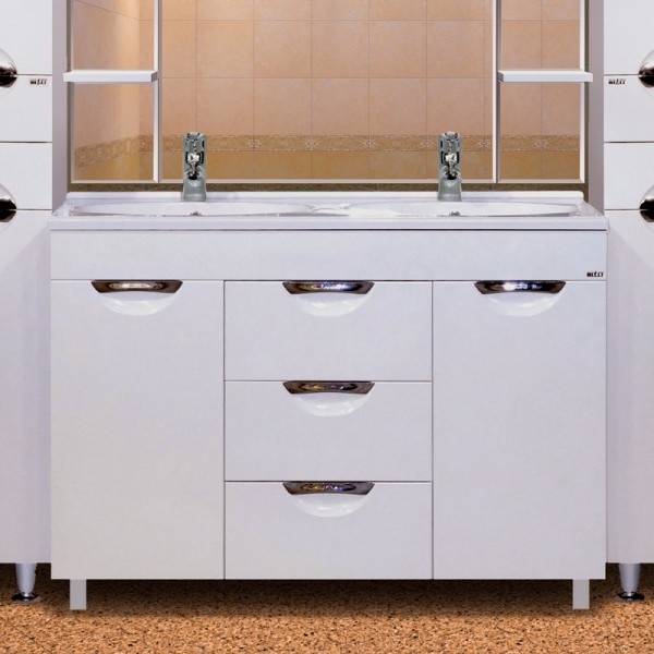 Тумба с раковиной Misty София 120 с ящиками