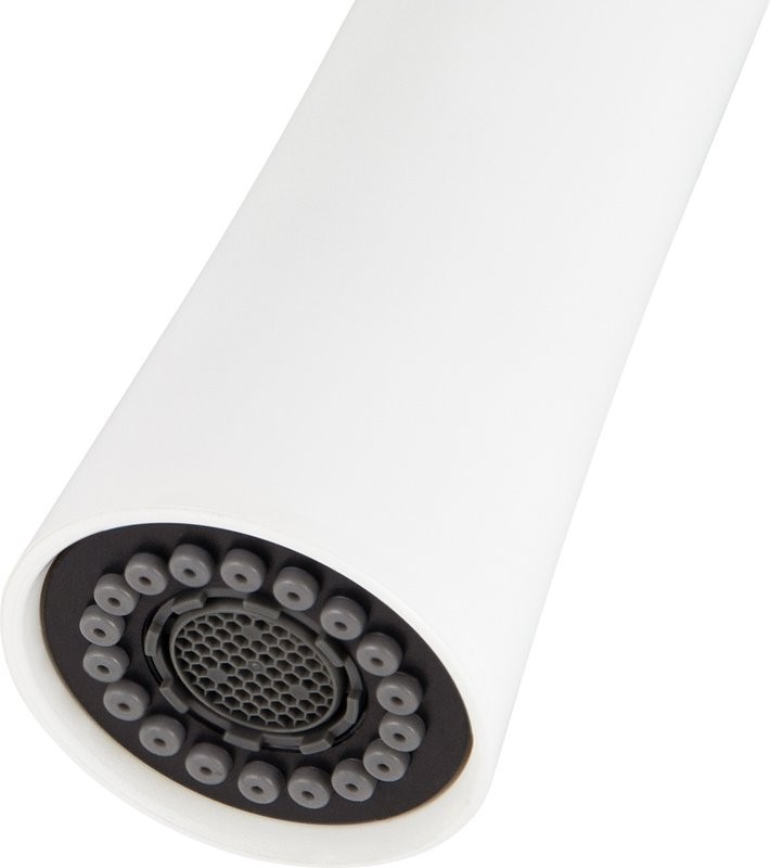 Смеситель для кухни Kaiser Claro 22144-24 белый матовый и вороненая сталь