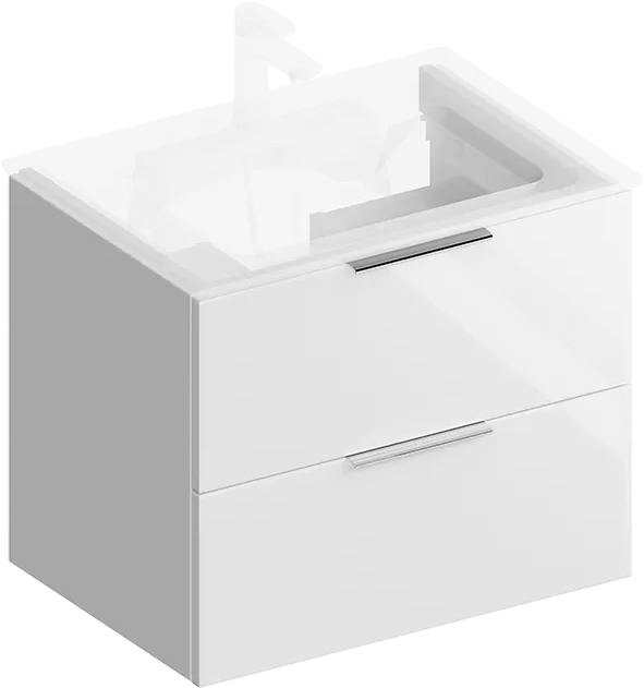 Тумба под раковину KERAMA MARAZZI Piano Forte 65 подвесная, белая глянцевая