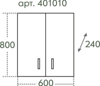 Шкаф СанТа Стандарт ПШ 60х80 2 двери Шкаф СанТа Стандарт ПШ 60х80 2 двери