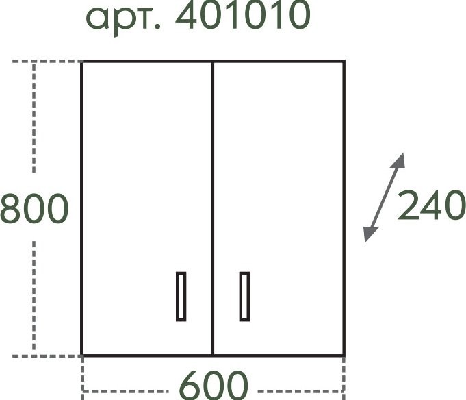 Шкаф СанТа Стандарт ПШ 60х80 2  двери