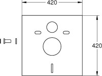 Комплект Унитаз подвесной VitrA Shift 7742B003-0075 белый глянцевый + Крышка Integra Square 191-003-009 с микролифтом + Звукоизоляция Grohe + Инсталляция Solido 38811KF0 3 в 1 с кнопкой смыва