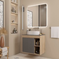 Тумба подвесная Teymi Nura 70, дуб эврика/графит матовый T60530