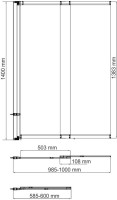 Шторка на ванну Wasserkraft Main 41S02-100