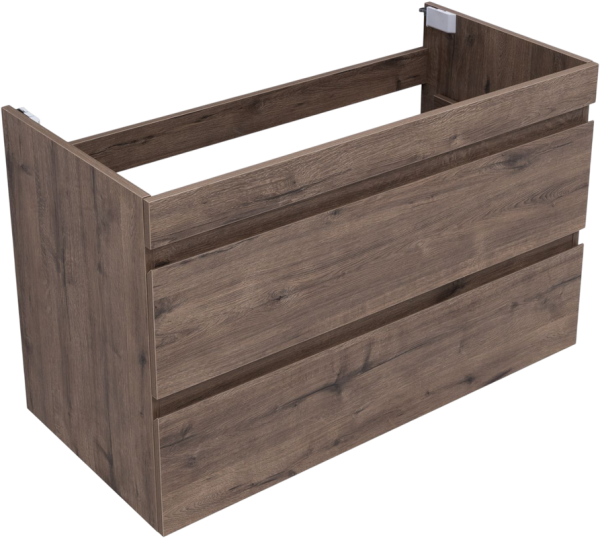 Тумба под раковину без столешницы Aquanet Нота new 100 подвесная, дуб веллингтон табак