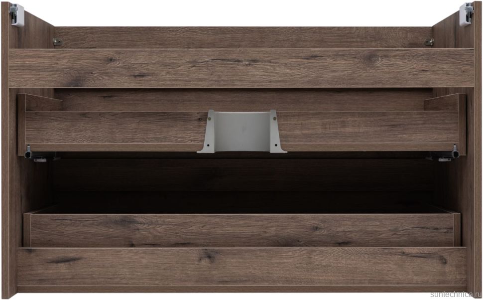 Тумба под раковину без столешницы Aquanet Нота new 100 подвесная, дуб веллингтон табак