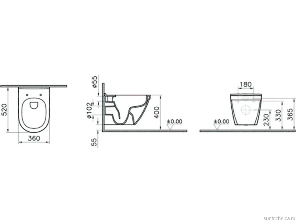 Комплект Унитаз подвесной VitrA S50 + Крышка + Инсталляция Grohe Rapid SL 38772001 3 в 1 с кнопкой смыва + Звукоизоляция