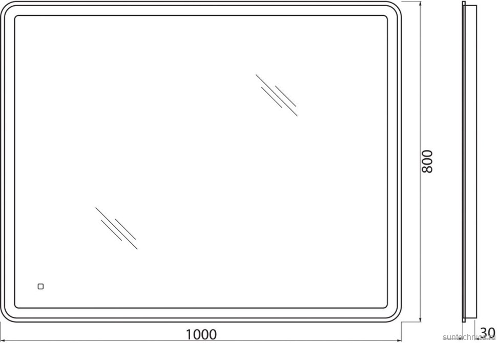 Зеркало BelBagno SPC-MAR-1000-800-LED-TCH