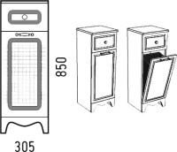 Тумба Corozo Классика 30, с бельевой корзиной