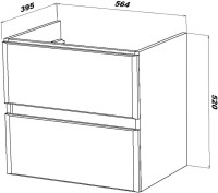 Тумба с раковиной SanStar Велья 60 подвесная