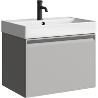 Тумба с раковиной Aqwella Pure 65 серый туман
