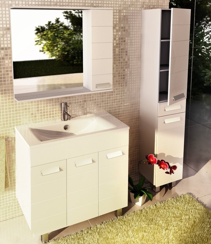 Зеркало Comforty Модена 90М матовое белое