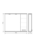 Зеркало Comforty Модена 90М матовое белое