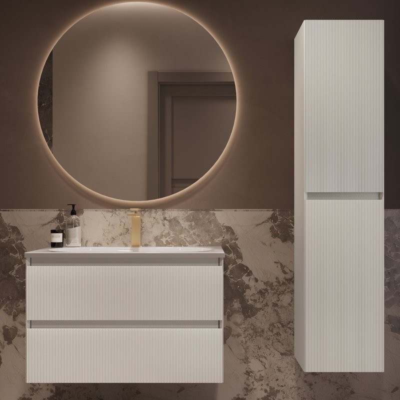 Тумба под раковину без столешницы Vincea Welle 80 m.white soft-touch